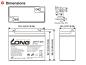 Preview: Akku Accu Batterie Kung Long WP7-6S 6V 7Ah AGM Blei Vlies wartungsfrei 6Volt