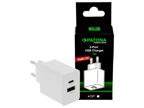 PD35W Premium GaN 2-Port-Adapter USB-C USB-A PD3.0 QC3.0