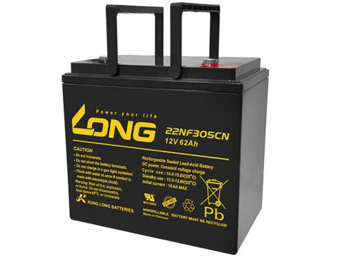 Kung Long 22NF305CN 12V 62Ah AGM Blei Akku wartungsfrei zyklenfest