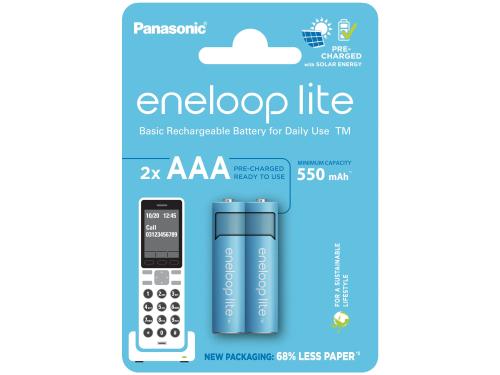 Eneloop lite Telefonakku im 2er Blister BK-4LCCE/2CP Micro AAA