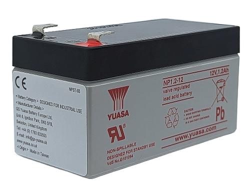 Preview: Yuasa NP1.2-12 12V 1,2Ah AGM Batterie Blei wartungsfrei VdS geprüft