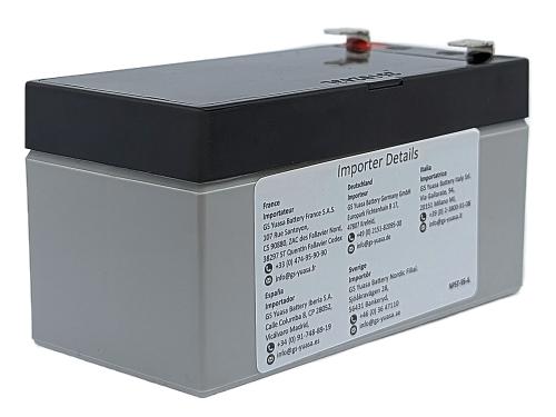 Preview: Yuasa NP1.2-12 12V 1,2Ah AGM Batterie Blei wartungsfrei VdS geprüft