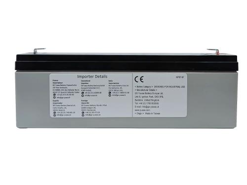 Preview: Yuasa NP2.3-12 12V 2,3Ah AGM Blei Batterie wartungsfrei VdS-geprüft