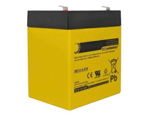 Preview: SUN Battery SB12-4.5V0 12V 4,5Ah FR2:LB470510008 BAT12-04 Blei Akku AGM