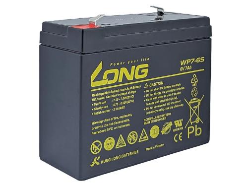 Akku Accu Batterie Kung Long WP7-6S 6V 7Ah AGM Blei Vlies wartungsfrei 6Volt