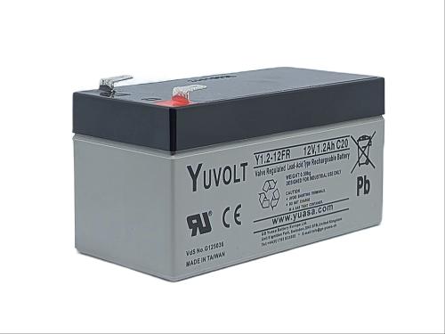 Preview: Yuasa Yuvolt Y1.2-12FR 12V 1,2Ah AGM VdS Blei Accu Batterie wartungsfrei