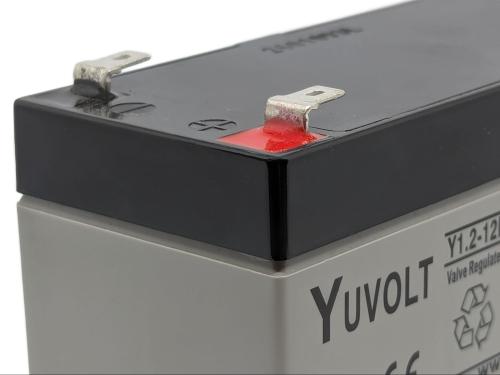 Yuasa Yuvolt Y1.2-12FR 12V 1,2Ah AGM VdS Blei Accu Batterie wartungsfrei