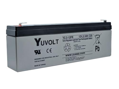 Preview: Yuasa Yuvolt Y2.3-12FR 12V 2,3Ah AGM VdS Blei Accu Batterie wartungsfrei