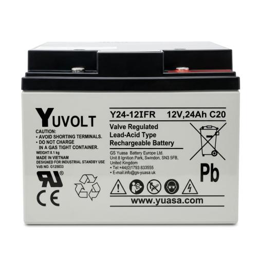 Yuasa Yuvolt Y24-12OIFR 12V 24Ah AGM Blei Accu Batterie wartungsfrei