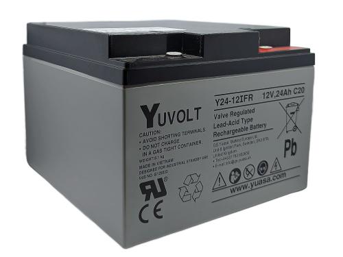 Preview: Yuasa Yuvolt Y24-12OIFR 12V 24Ah AGM Blei Accu Batterie wartungsfrei