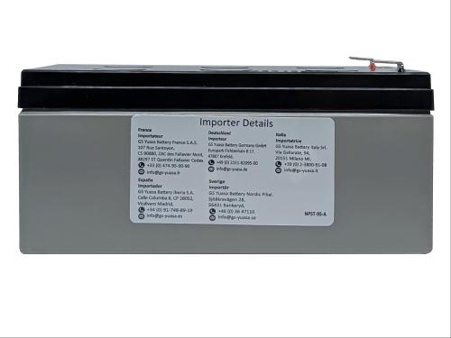 Preview: Yuasa Yuvolt Y3.2-12FR 12V 3,2Ah AGM VdS Blei Accu Batterie wartungsfrei