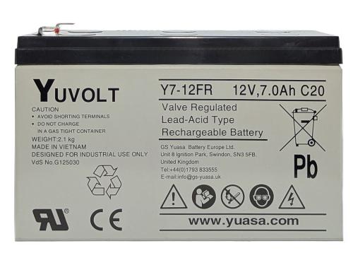 Yuasa Yuvolt Y7-12FR 12V 7Ah AGM Blei Accu Batterie wartungsfrei