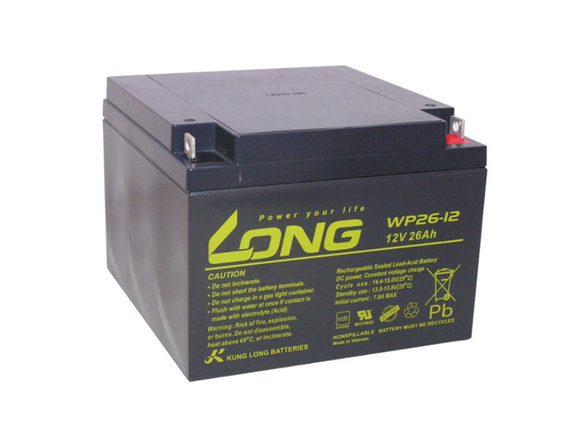Akku kompatibel NP 24-12 NPL 24-12 12V 26Ah AGM Blei wartungsfrei VdS Batterie