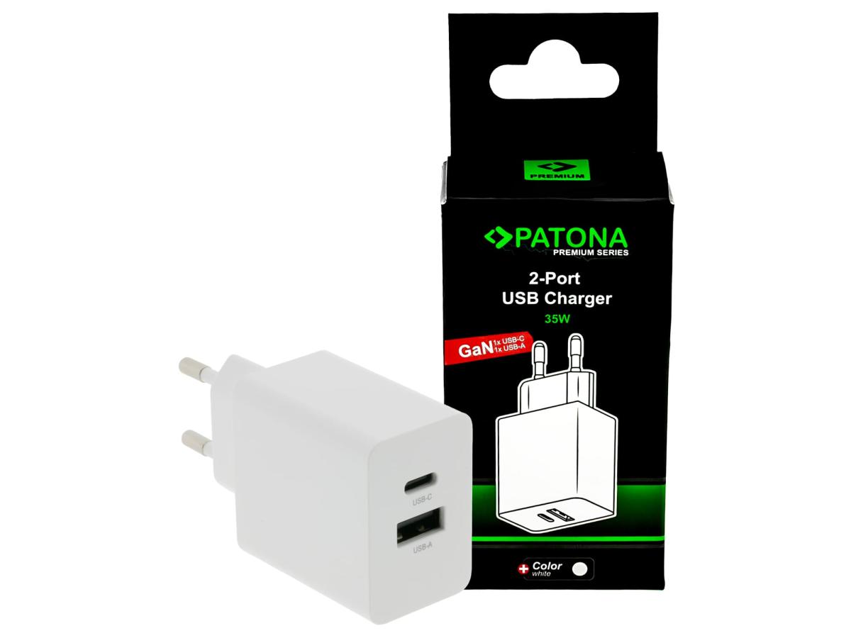 PD35W Premium GaN 2-Port-Adapter USB-C USB-A PD3.0 QC3.0