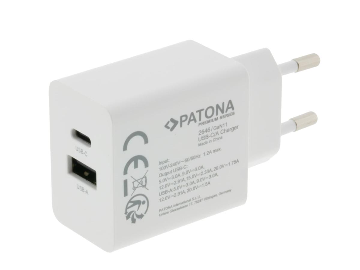 PD35W Premium GaN 2-Port-Adapter USB-C USB-A PD3.0 QC3.0