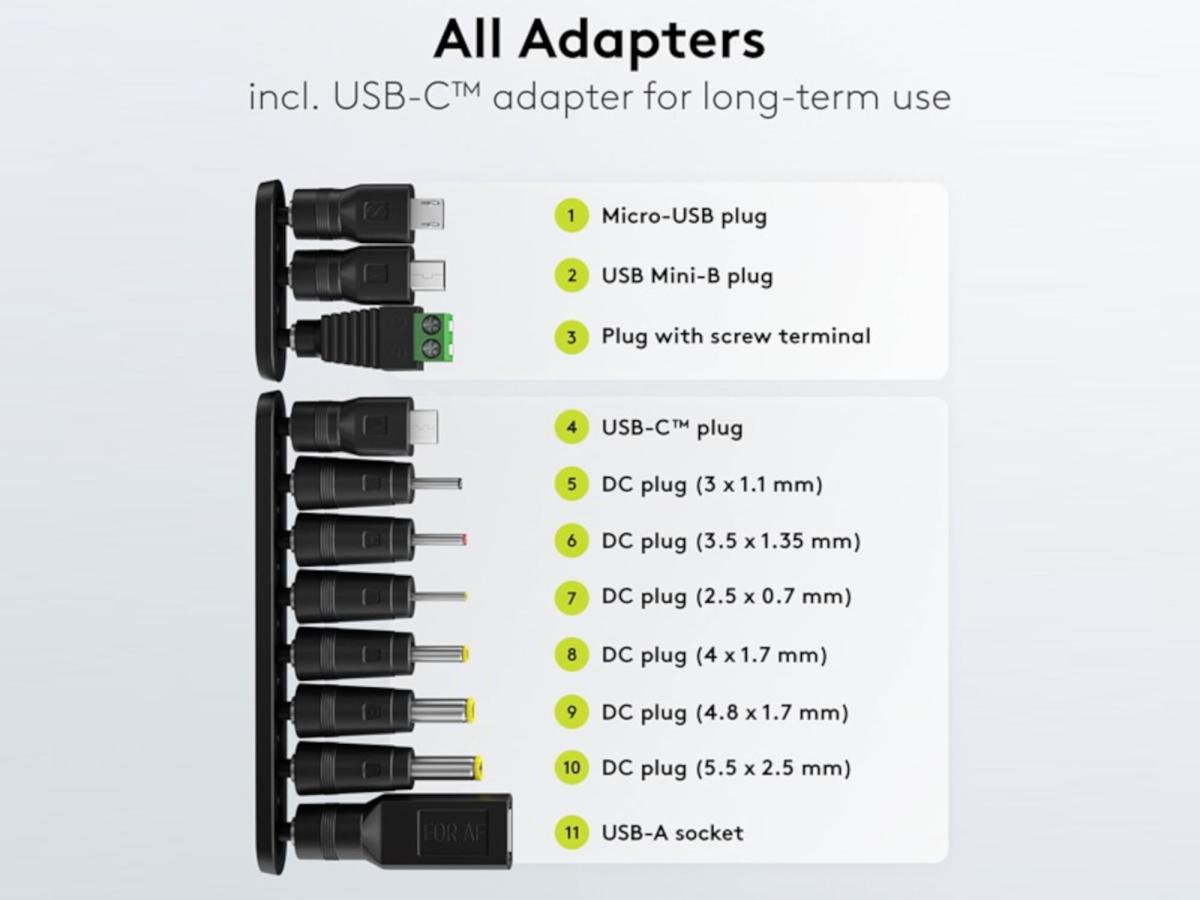 Universal Netzteil 3V - 12V 1A 11-teiliges DC Adapter Set