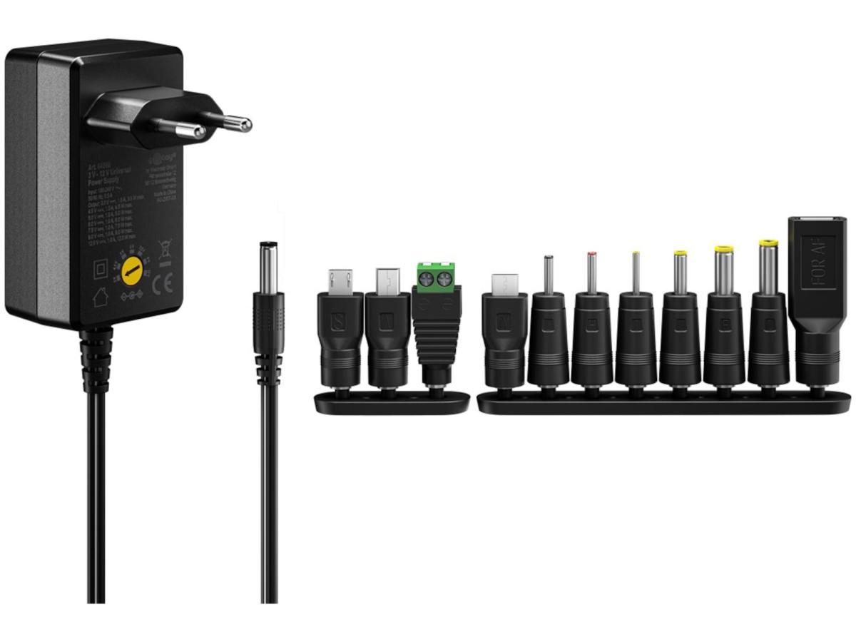 Universal Netzteil 3V - 12V 1A 11-teiliges DC Adapter Set