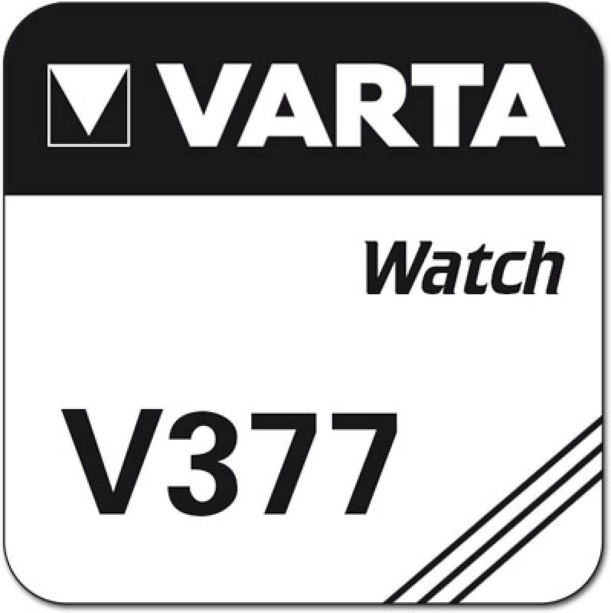 Batterie Varta kompatibel Knopfzelle V377 SR626SW D377 für Uhren Uhrenbatterie