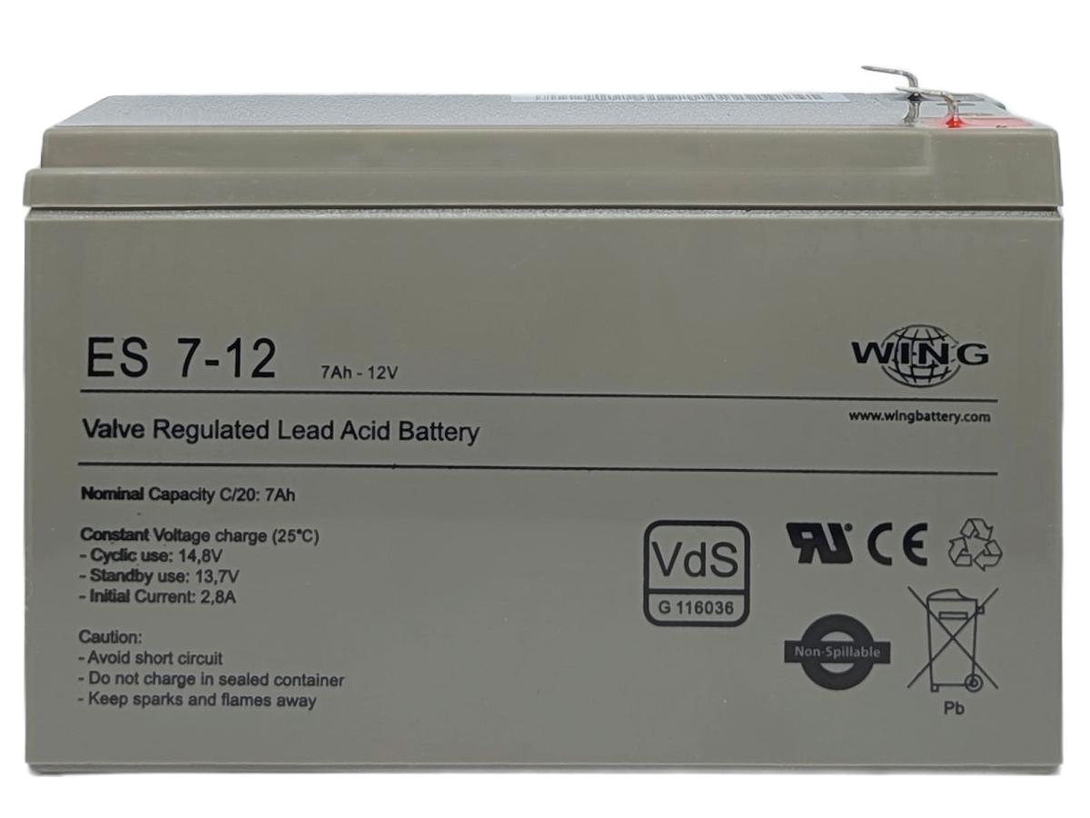 Wing ES7-12 12V 7Ah (20hr) AGM Pb Akku Batterie wartungsfrei