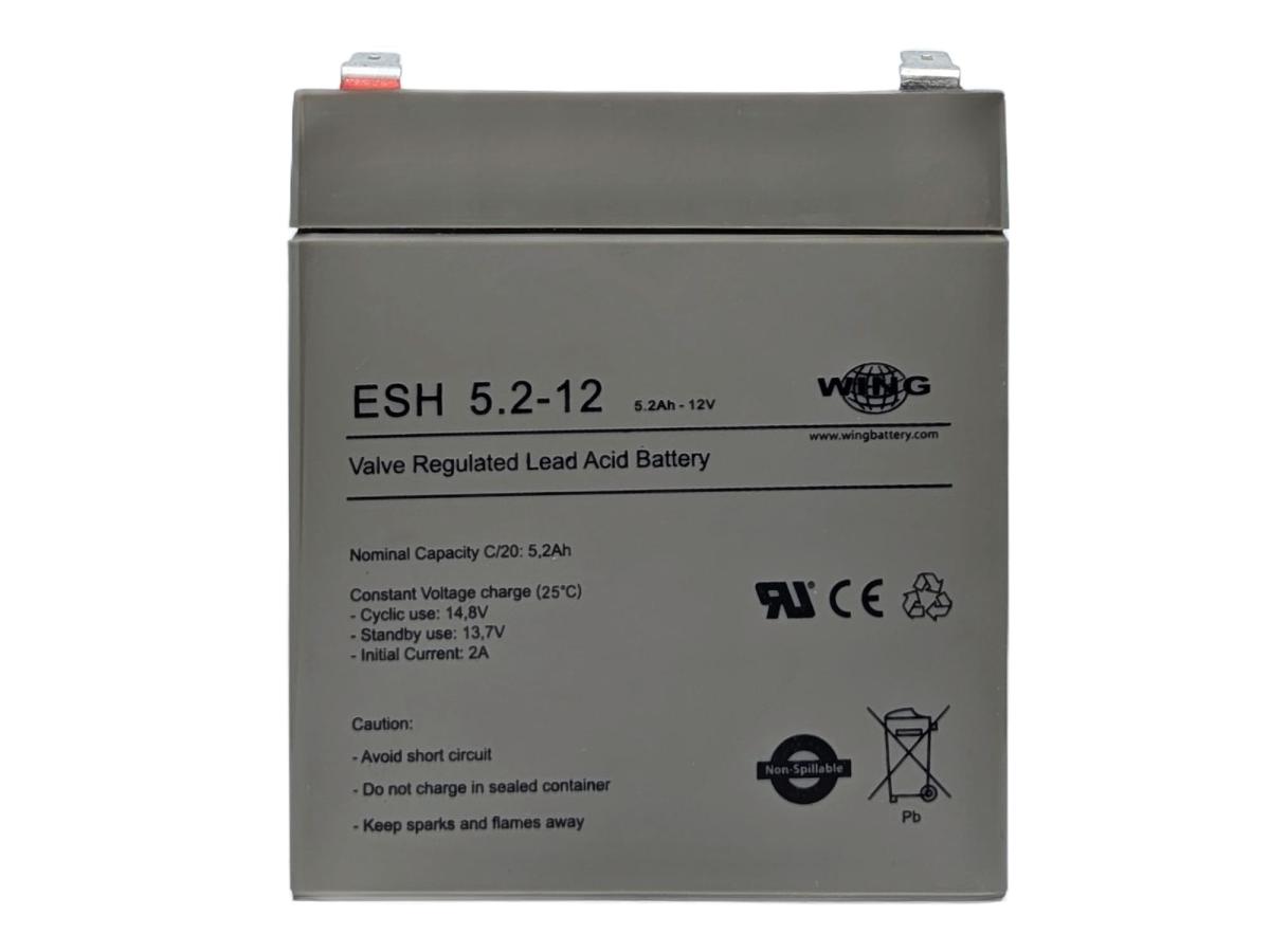 Wing ESH5,2-12 12V 5,2Ah (20hr) AGM Pb Akku Batterie wartungsfrei