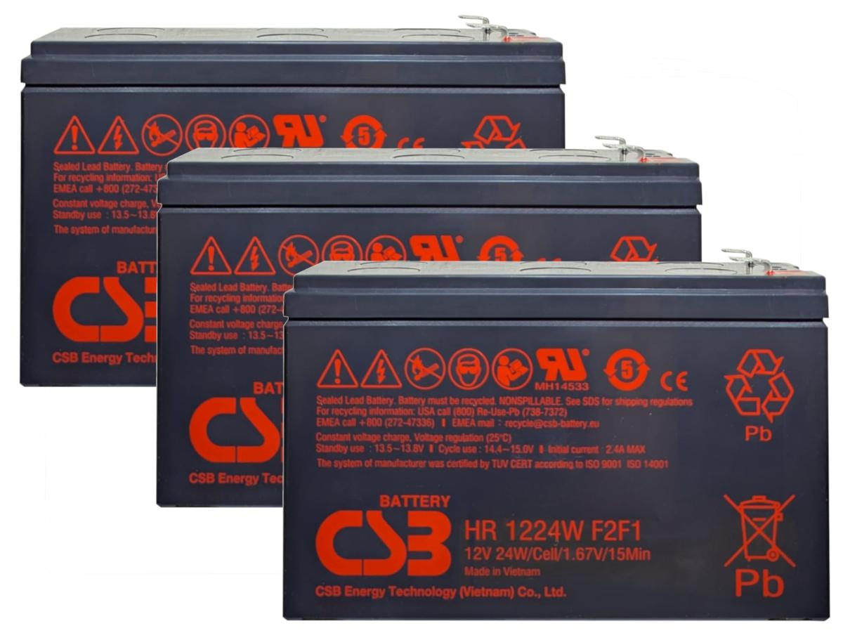 USV Akkusatz kompatibel Pulsar ellipse 1200 Premium AGM Blei Vlies Batterie UPS