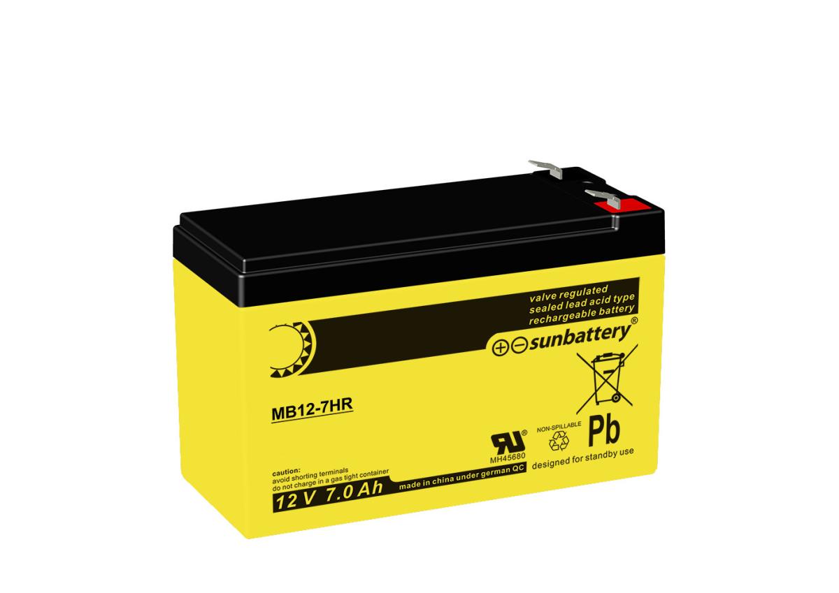 SUN Battery MB12-7HR 12V 7,0Ah Blei Akku AGM