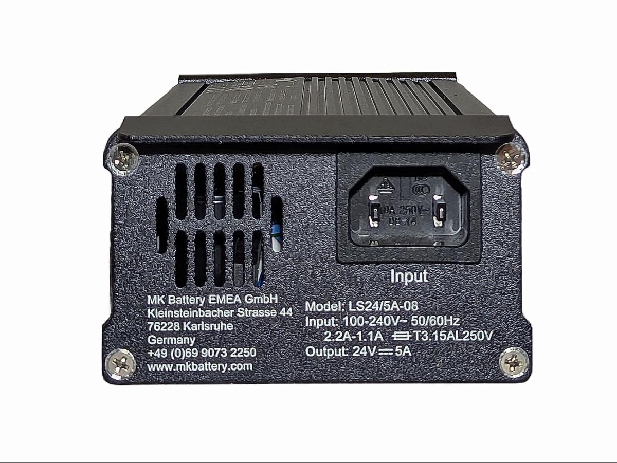 MK Battery LS24/5A-8 Blei Ladegerät 24V 5A für Rollstühle und Seniorenmobile