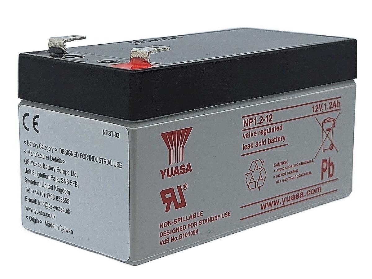 Yuasa NP1.2-12 12V 1,2Ah AGM Batterie Blei wartungsfrei VdS geprüft