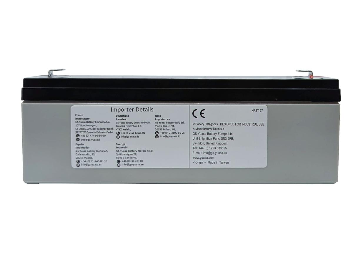 Yuasa NP2.3-12 12V 2,3Ah AGM Blei Batterie wartungsfrei VdS-geprüft