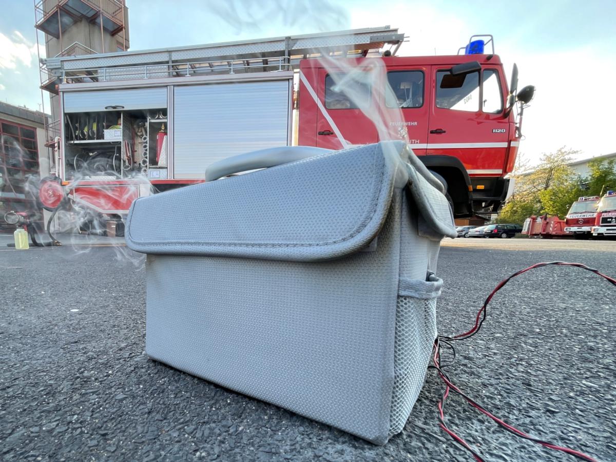 Akku-Sicherheitsbox XL Batteriesammler Aufbewahrung Brandschutz Akkutasche