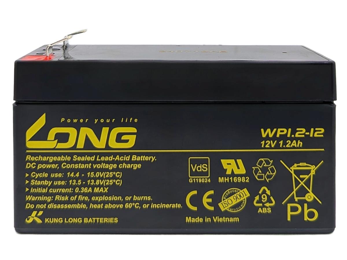 Akku Kung Long WP1.2-12 12V 1,2Ah AGM Batterie Blei wartungsfrei VdS battery