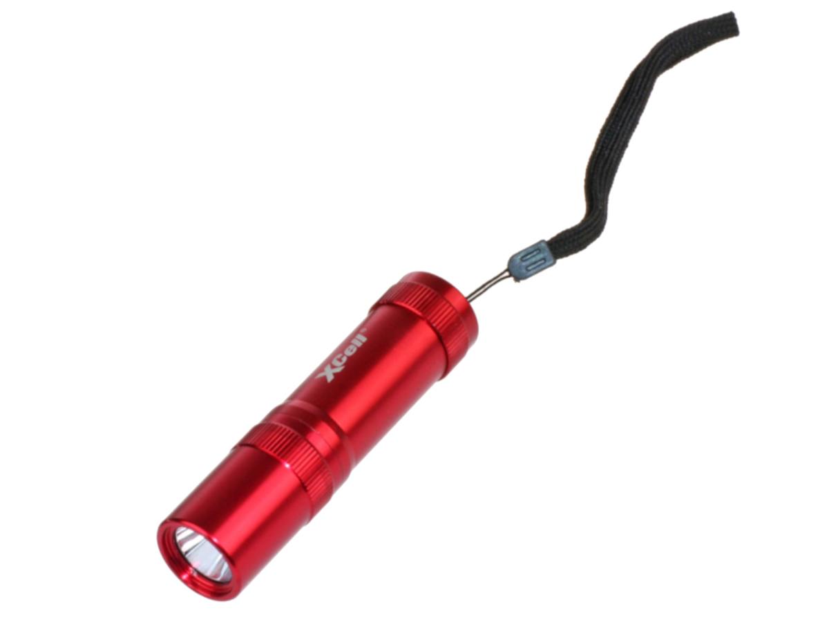 XCell LED-Taschenlampe Basic 1 Watt inkl. 3 x AAA Alkaline Batterien, Handschlaufe