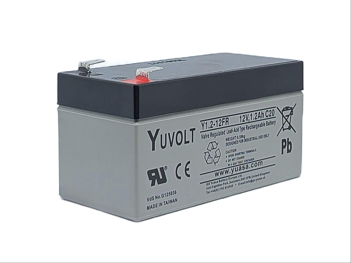 Yuasa Yuvolt Y1.2-12FR 12V 1,2Ah AGM VdS Blei Accu Batterie wartungsfrei