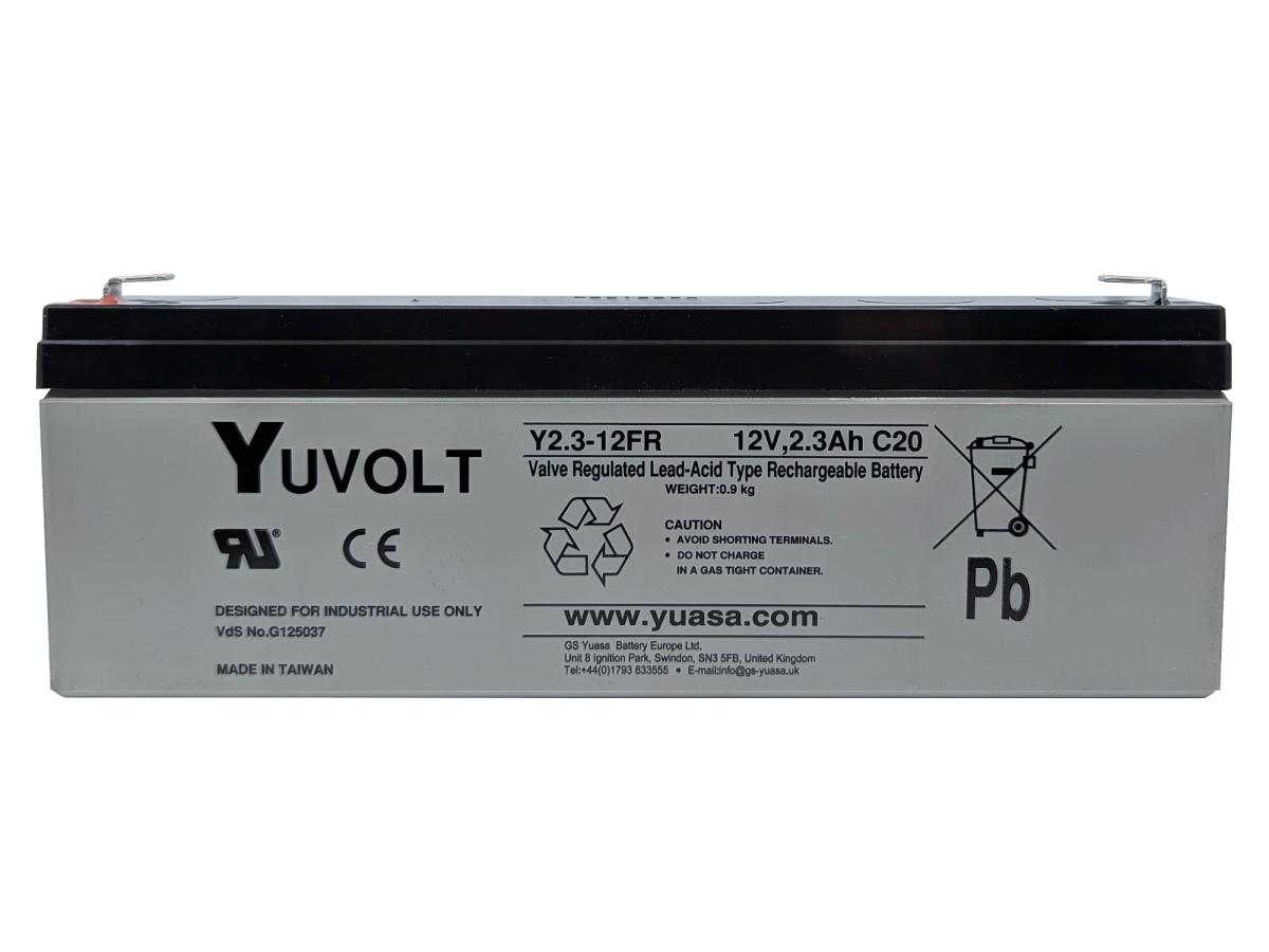 Yuasa Yuvolt Y2.3-12FR 12V 2,3Ah AGM VdS Blei Accu Batterie wartungsfrei