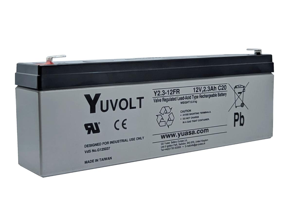 Yuasa Yuvolt Y2.3-12FR 12V 2,3Ah AGM VdS Blei Accu Batterie wartungsfrei