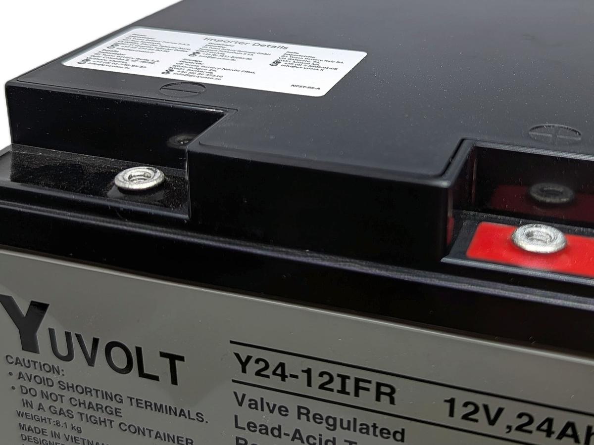 Yuasa Yuvolt Y24-12OIFR 12V 24Ah AGM Blei Accu Batterie wartungsfrei