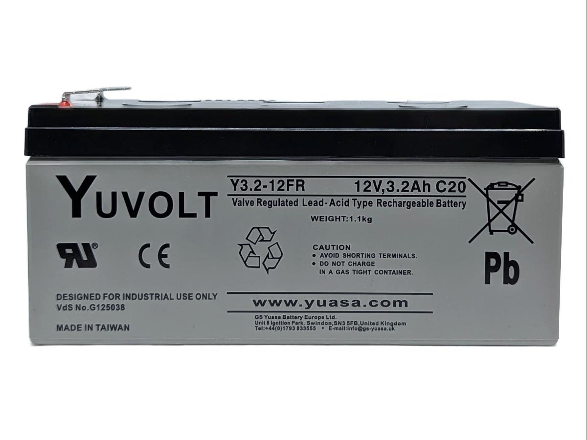 Yuasa Yuvolt Y3.2-12FR 12V 3,2Ah AGM VdS Blei Accu Batterie wartungsfrei