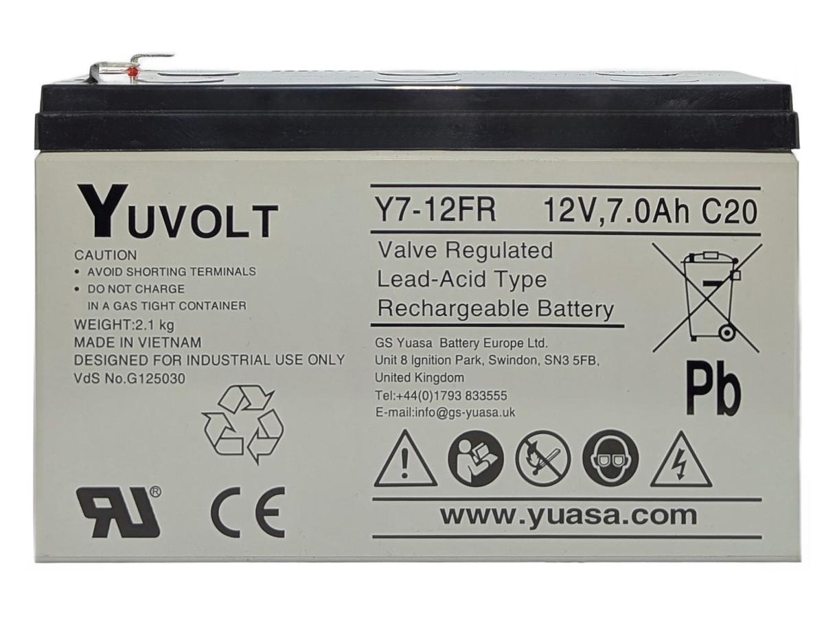 Yuasa Yuvolt Y7-12FR 12V 7Ah AGM Blei Accu Batterie wartungsfrei