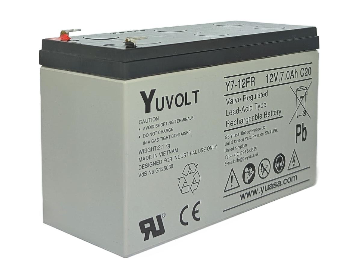 Yuasa Yuvolt Y7-12FR 12V 7Ah AGM Blei Accu Batterie wartungsfrei