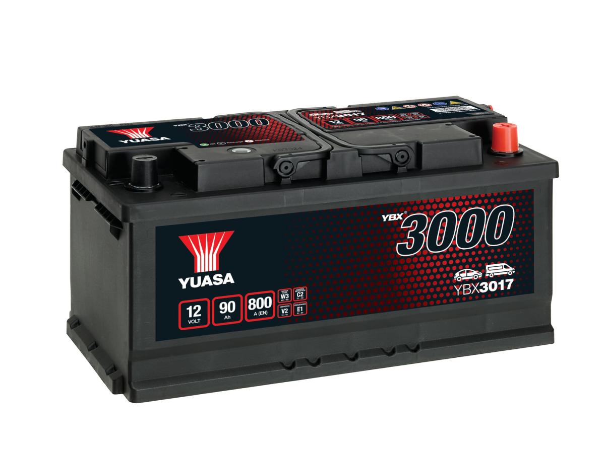 Autobatterie Fahrzeugbatterie YBX3017 12V 90Ah 800A GS Yuasa SMF Battery