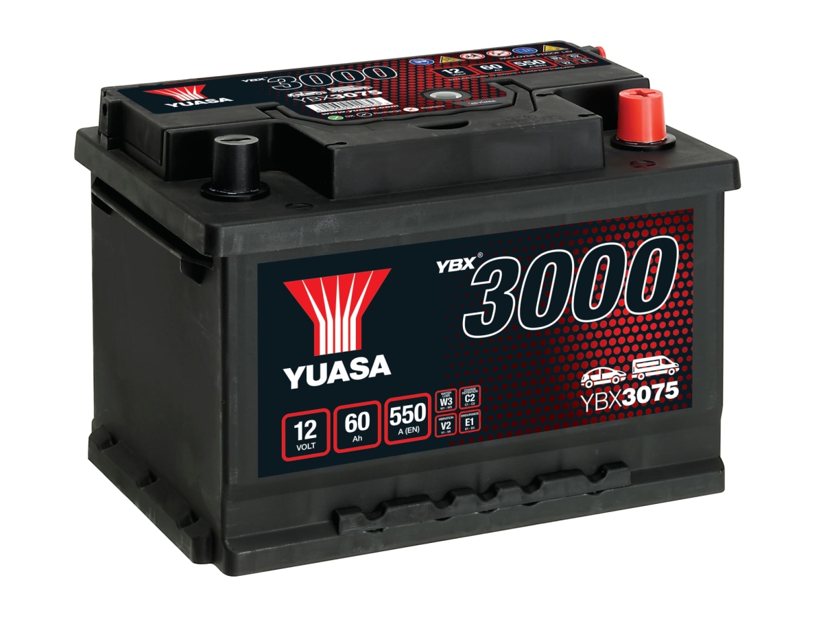 Autobatterie Fahrzeugbatterie YBX3075 12V 60Ah 550A GS Yuasa SMF Battery