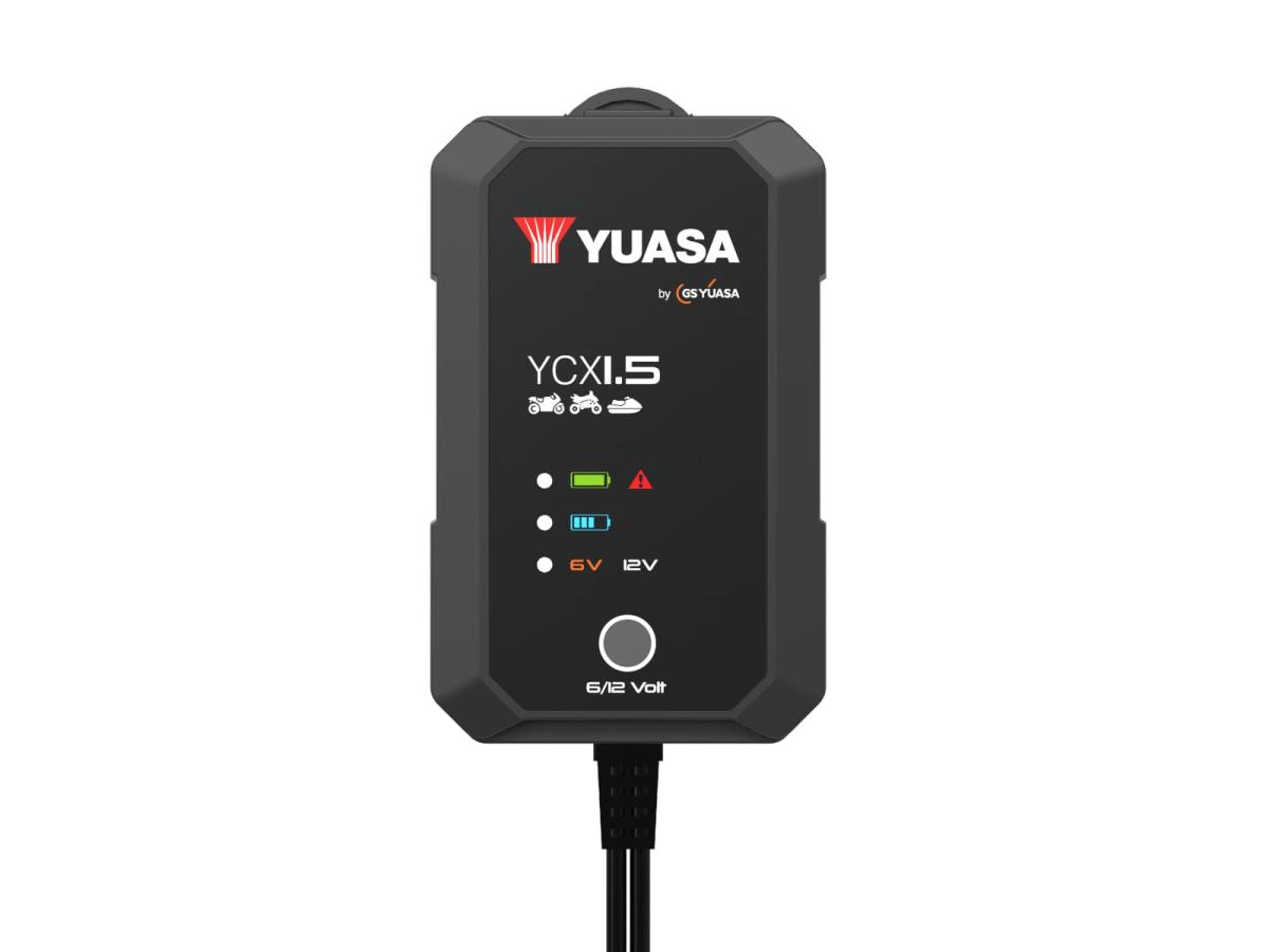 Yuasa YCX1.5 6/12 V 1,5 A Motorradbatterie-Smart-Ladegerät