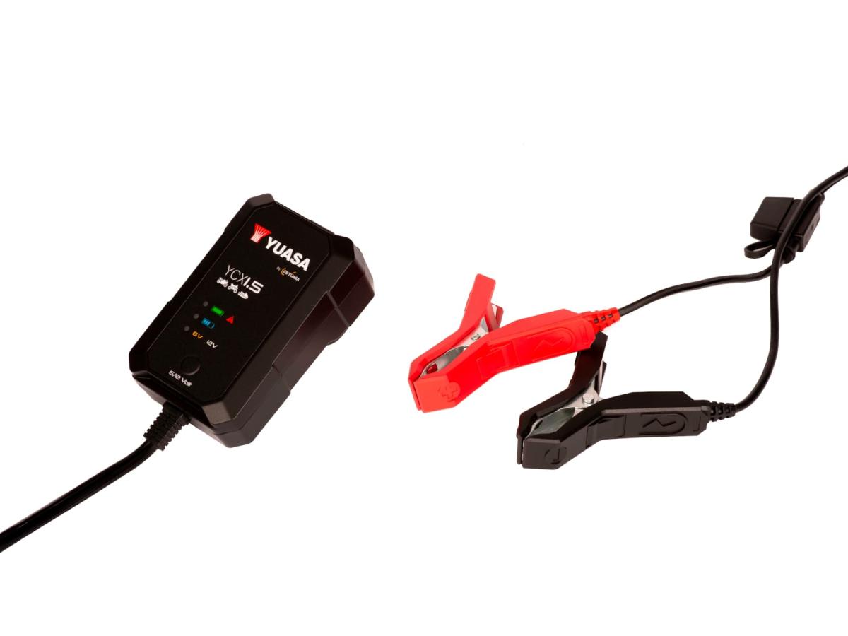 Yuasa YCX1.5 6/12 V 1,5 A Motorradbatterie-Smart-Ladegerät