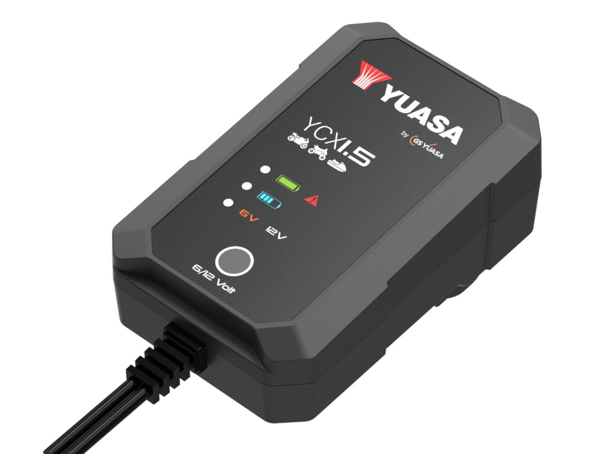 Yuasa YCX1.5 6/12 V 1,5 A Motorradbatterie-Smart-Ladegerät